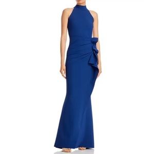 New Chiara Boni La Petite Robe Gudrum Sleeveless Mermaid Gown Rich Blue Size 6